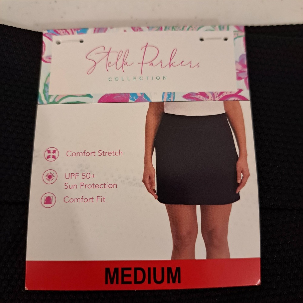 Stella Parker Womens Skort M Black NWT Mesh Trim Active 1817-210